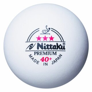 Nittaku | Wettkampfball Premium 40+  *** | 120 St&uuml;ck wei&szlig;