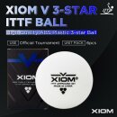 XIOM | Ball V ITTF SEAM 3* wei&szlig; | 6 St&uuml;ck